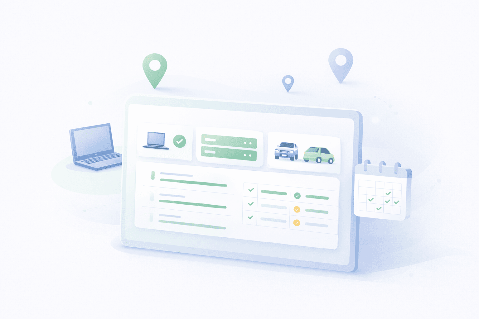 UniAsset asset detail view with maintenance history and cost tracking
